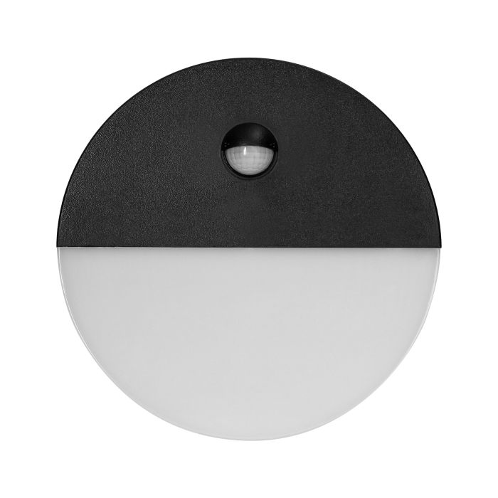 140779 - HALIT LED garden luminaire 10W, white with PIR motion sensor 140°, 600lm, IP65, 4000K, IK10, black