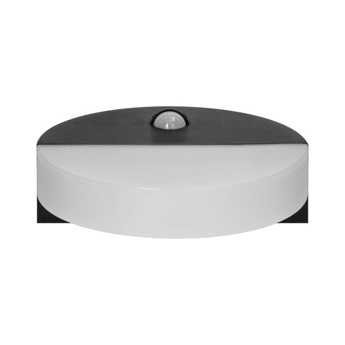 140779 - HALIT LED garden luminaire 10W, white with PIR motion sensor 140°, 600lm, IP65, 4000K, IK10, black