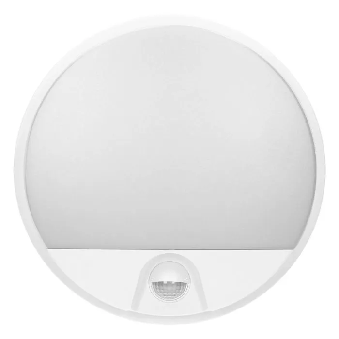 140780 - AGAT LED 10W, garden luminaire, white with motion sensor 140°, 800lm, IP54, 4000K