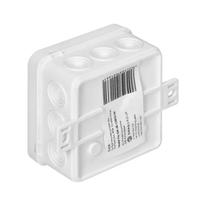 141244 - Surface-mounted junction box CLICK IP54 12 cable entries 75x75x41mm white, 66 pcs.
