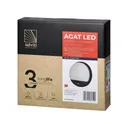 140781 - AGAT LED 10W, garden luminaire, black with motion sensor 140°, 800lm, IP54, 4000K