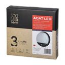 140782 - AGAT LED 10W, garden luminaire, grey with motion sensor 140°, 800lm, IP54, 4000K