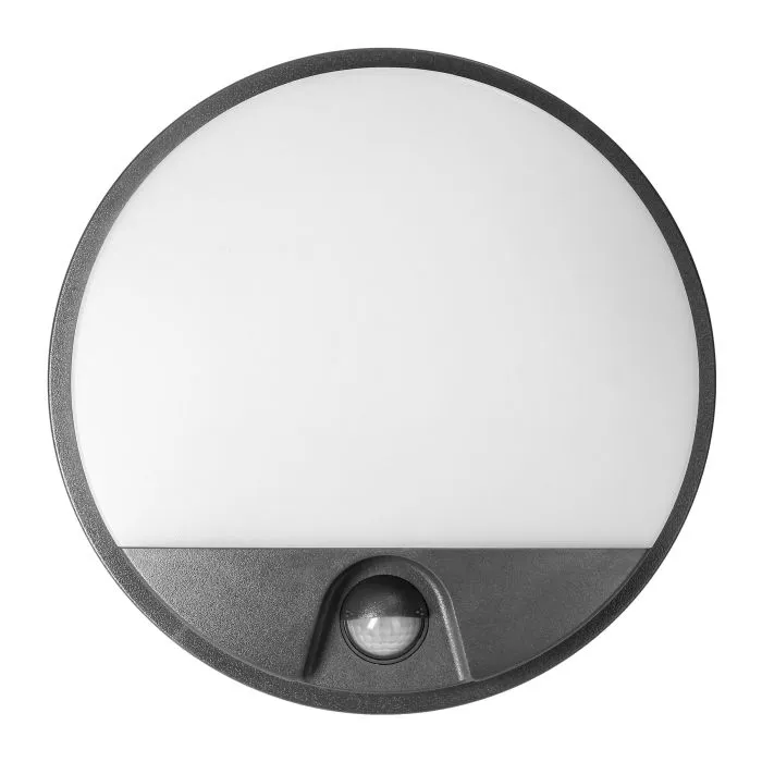 140782 - AGAT LED 10W, garden luminaire, grey with motion sensor 140°, 800lm, IP54, 4000K