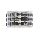 141224 - 3-wire clamp splicing connector, double-sided; for any 0.75-4mm² wire; IEC 250V/32A; 100 pcs.