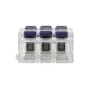 141224 - 3-wire clamp splicing connector, double-sided; for any 0.75-4mm² wire; IEC 250V/32A; 100 pcs.