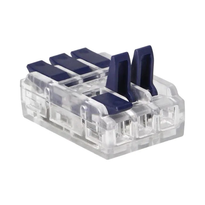 141224 - 3-wire clamp splicing connector, double-sided; for any 0.75-4mm² wire; IEC 250V/32A; 100 pcs.