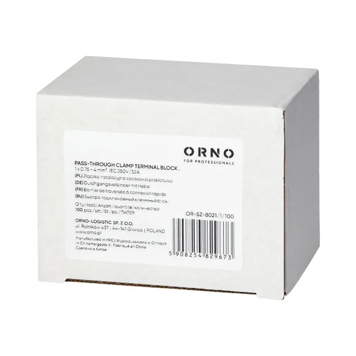 141218 - 1-wire clamp splicing connector, double-sided; for any 0.75-4mm² wire; IEC 250V/32A; 100 pcs.