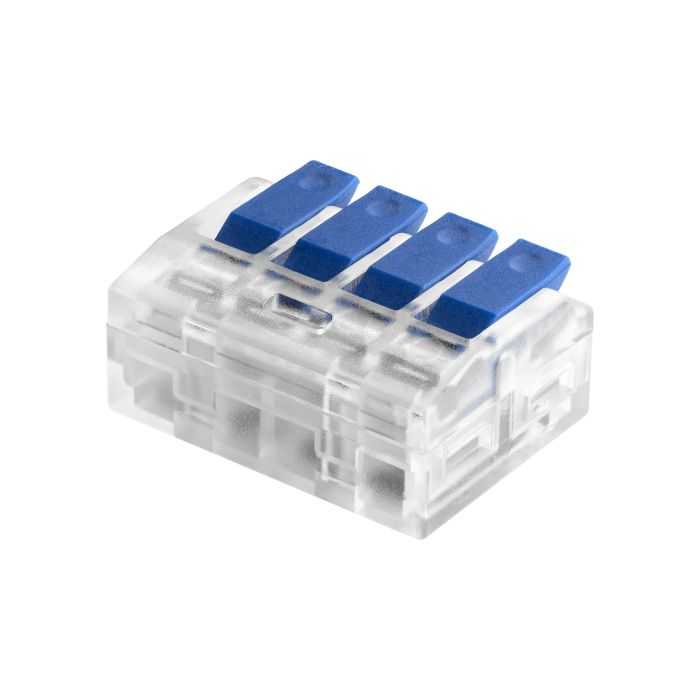 141211 - 4-wire clamp splicing connector; for wire 0.75-4mm²; IEC 450V/32A, blister pack 4 pcs.