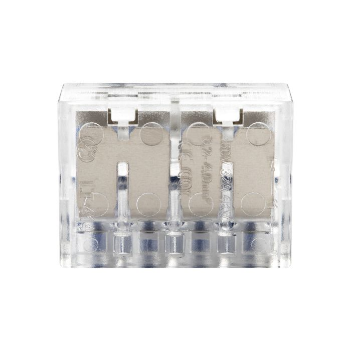 141211 - 4-wire clamp splicing connector; for wire 0.75-4mm²; IEC 450V/32A, blister pack 4 pcs.