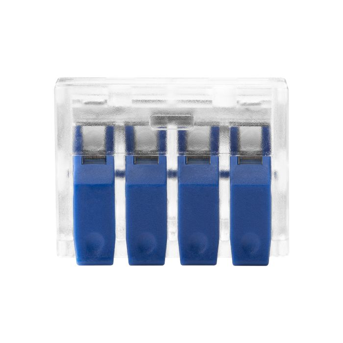 141211 - 4-wire clamp splicing connector; for wire 0.75-4mm²; IEC 450V/32A, blister pack 4 pcs.