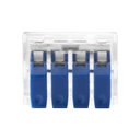 141211 - 4-wire clamp splicing connector; for wire 0.75-4mm²; IEC 450V/32A, blister pack 4 pcs.
