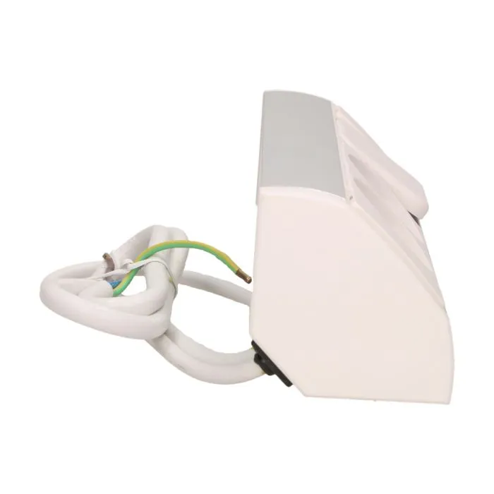 141188 - Furniture socket with switch, silver-white, Schuko A set of three network sockets with grounding and current circuit's diaphragms with a switch, ideal for mounting in cabinets, display cases and display cabinets.