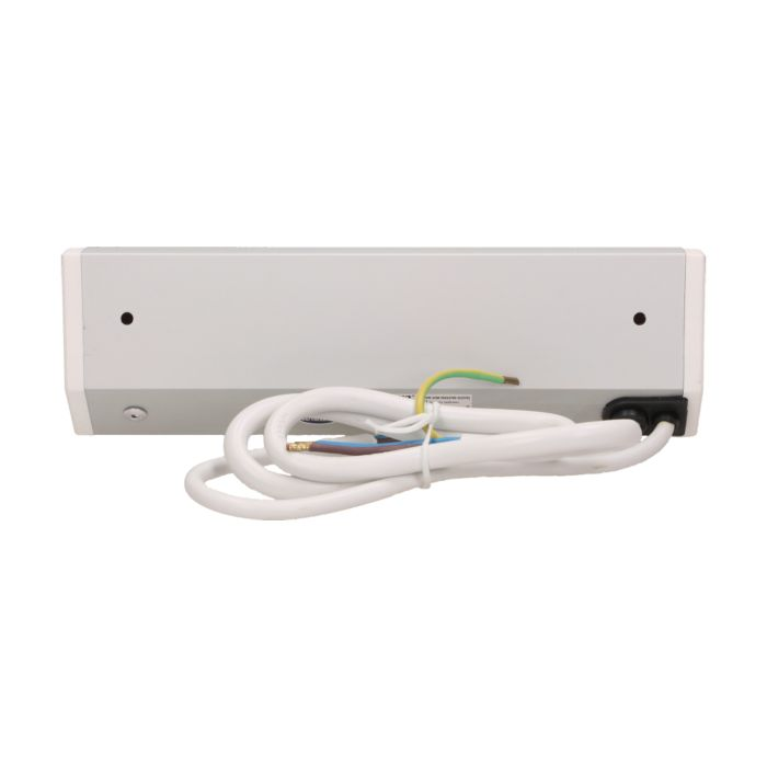 141188 - Furniture socket with switch, silver-white, Schuko A set of three network sockets with grounding and current circuit's diaphragms with a switch, ideal for mounting in cabinets, display cases and display cabinets.