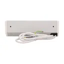 141188 - Furniture socket with switch, silver-white, Schuko A set of three network sockets with grounding and current circuit's diaphragms with a switch, ideal for mounting in cabinets, display cases and display cabinets.