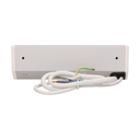 141188 - Furniture socket with switch, silver-white, Schuko A set of three network sockets with grounding and current circuit's diaphragms with a switch, ideal for mounting in cabinets, display cases and display cabinets.
