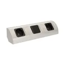 141186 - Under-cabinet electrical socket, Schuko 2x230V; for use in furniture, glass-cases; easy to assembly