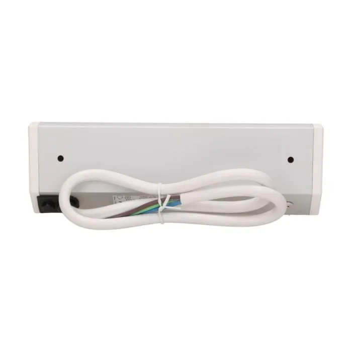 141184 - Furniture socket, silver-white, Schuko A set of three network sockets with grounding and current circuit's diaphragms, ideal for mounting in cabinets, display cases and display cabinets.