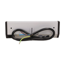 141183 - Furniture socket, silver-black, Schuko A set of three network sockets with grounding and current circuit's diaphragms, ideal for mounting in cabinets, display cases and display cabinets.