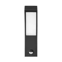 140793 - PIRYT LED 10W, garden luminaire, black with motion sensor 140°, 800lm, IP54, 4000K
