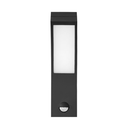 140793 - PIRYT LED 10W, garden luminaire, black with motion sensor 140°, 800lm, IP54, 4000K