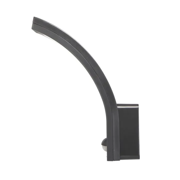 140794 - PIRYT LED 10W, garden luminaire, grey with motion sensor 140°, 800lm, IP54, 4000