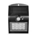 140802 - LED solar garden lamp SILOE with motion sensor, black 220lm, IP65,4000K, white