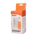 141181 - Furniture socket, silver-white, Schuko A set of two network sockets with grounding and current circuit's diaphragms, ideal for mounting in cabinets, display cases and display cabinets.