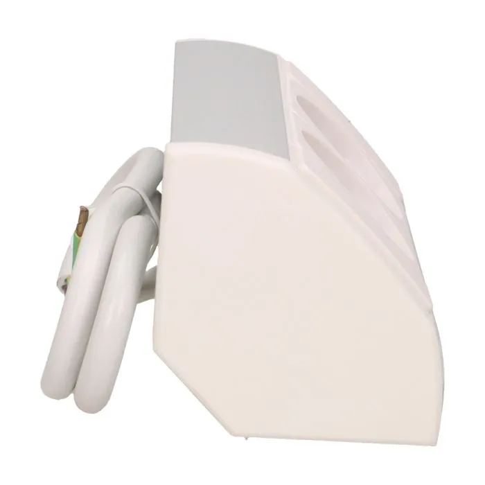 141181 - Furniture socket, silver-white, Schuko A set of two network sockets with grounding and current circuit's diaphragms, ideal for mounting in cabinets, display cases and display cabinets.