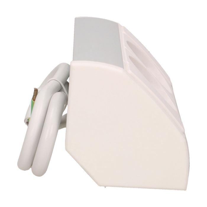 141181 - Furniture socket, silver-white, Schuko A set of two network sockets with grounding and current circuit's diaphragms, ideal for mounting in cabinets, display cases and display cabinets.