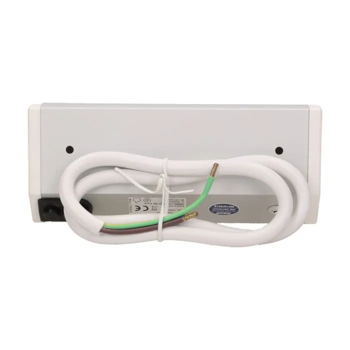 141181 - Furniture socket, silver-white, Schuko A set of two network sockets with grounding and current circuit's diaphragms, ideal for mounting in cabinets, display cases and display cabinets.