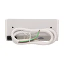 141181 - Furniture socket, silver-white, Schuko A set of two network sockets with grounding and current circuit's diaphragms, ideal for mounting in cabinets, display cases and display cabinets.