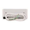 141181 - Furniture socket, silver-white, Schuko A set of two network sockets with grounding and current circuit's diaphragms, ideal for mounting in cabinets, display cases and display cabinets.
