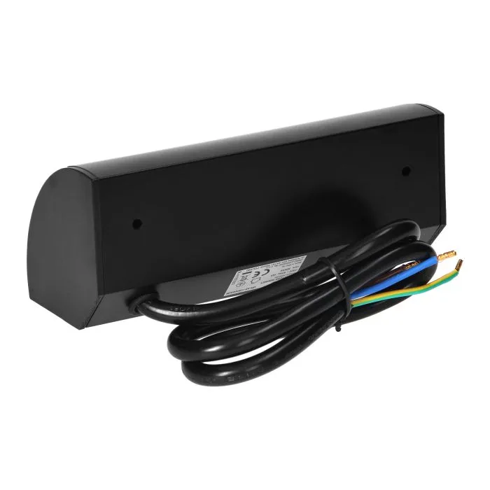 141180 - Under-cabinet electrical socket, black 2x2P+E (Schuko); for use in furniture, glass-cases; easy to assembly; black