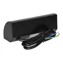 141180 - Under-cabinet electrical socket, black 2x2P+E (Schuko); for use in furniture, glass-cases; easy to assembly; black