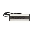 141177 - Furniture socket with USB charger and 1.8m cable 3 x 230V AC/16A; 3680W; IP20; 2xUSB; cabel lenght 1,8 m