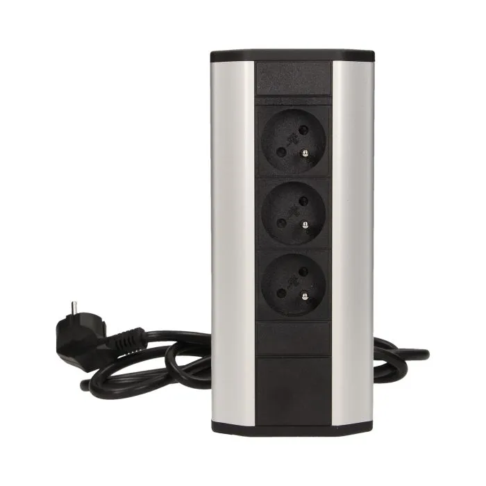 141176 - Furniture socket with 1.8m cable 3 x 230V AC/16A; 3680W; IP20; cabel lenght 1,8 m