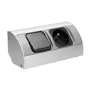 141169 - Under-cabinet electrical socket with switch 1x230V; for use in furniture, glass-cases; easy to assembly