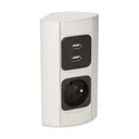 141168 - Under-cabinet electrical socket with USB charger 1x230V; 2xUSB, 230V/16A, USB: 5V DC/2A
