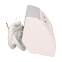 141167 - Furniture socket, silver-white A set of two network sockets with grounding and current circuit's diaphragms, ideal for mounting in cabinets, display cases and display cabinets.