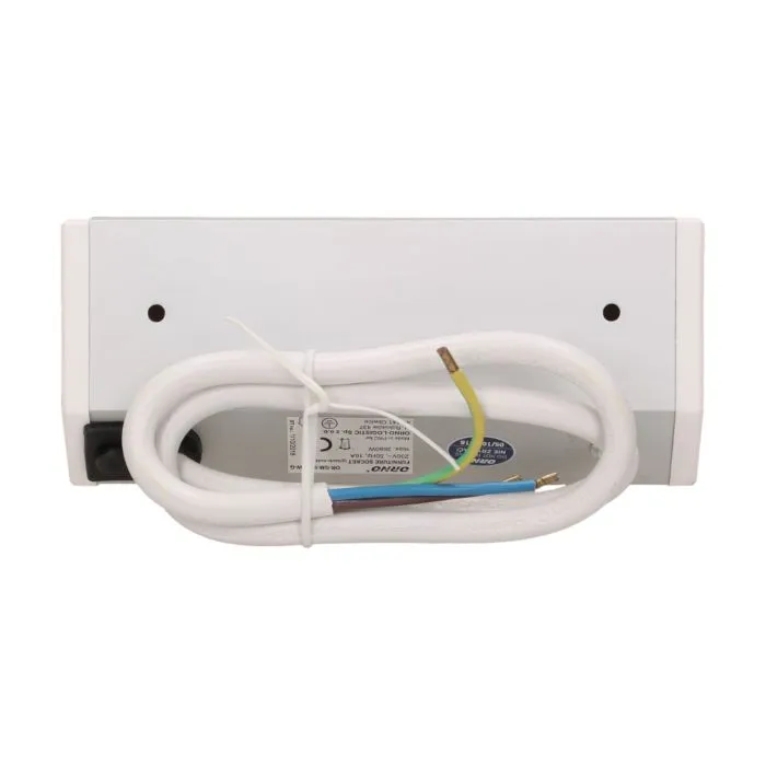 141167 - Furniture socket, silver-white A set of two network sockets with grounding and current circuit's diaphragms, ideal for mounting in cabinets, display cases and display cabinets.