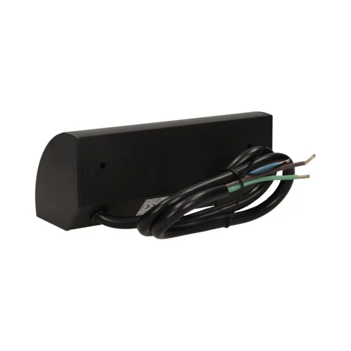 141166 - Under-cabinet electrical socket, black 2x230V; for use in furniture, glass-cases; easy to assembly; black