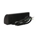 141166 - Under-cabinet electrical socket, black 2x230V; for use in furniture, glass-cases; easy to assembly; black
