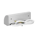 141165 - Under-cabinet electrical socket, grey 2x230V; for use in furniture, glass-cases; easy to assembly; grey
