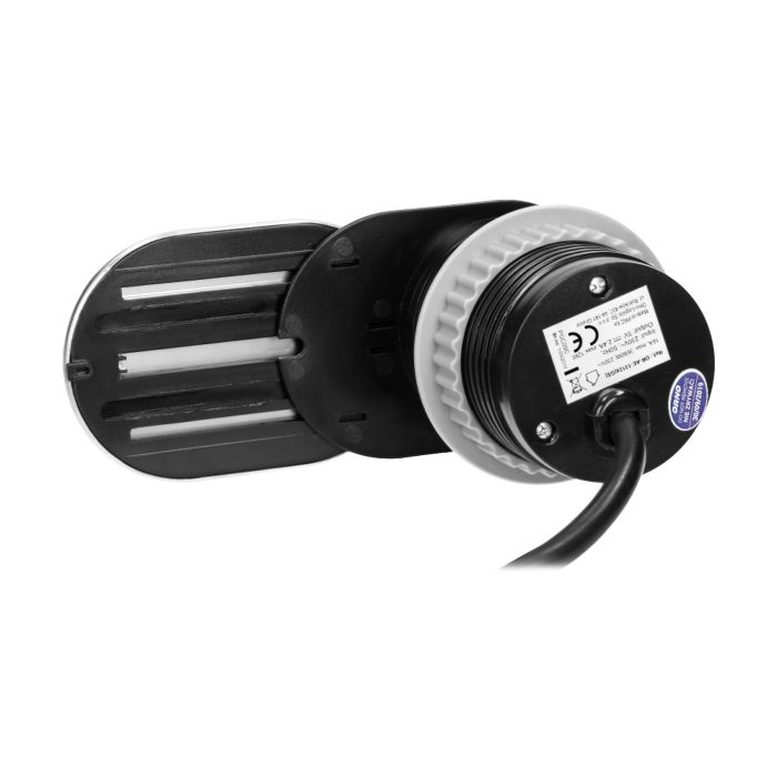 141157 - Flush-fitting furniture socket with sliding cover, USB charger and 1.9m cable, Schuko 2P+E, USB, cable: 1,9m