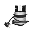 141150 - Flush-fitting furniture socket with USB charger and 1.5m cable, Schuko 3 x 230V AC/16A; 3680W; IP20 ; 2 x output USB charger USB 5V DC; cabel lenght 1,5 m