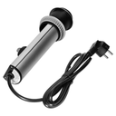 141148 - Recessed furniture socket Ø6cm with USB charger and 1.5m cable, 3x2P+E (Schuko), 2xUSB (type A and C), INOX
