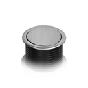 141148 - Recessed furniture socket Ø6cm with USB charger and 1.5m cable, 3x2P+E (Schuko), 2xUSB (type A and C), INOX