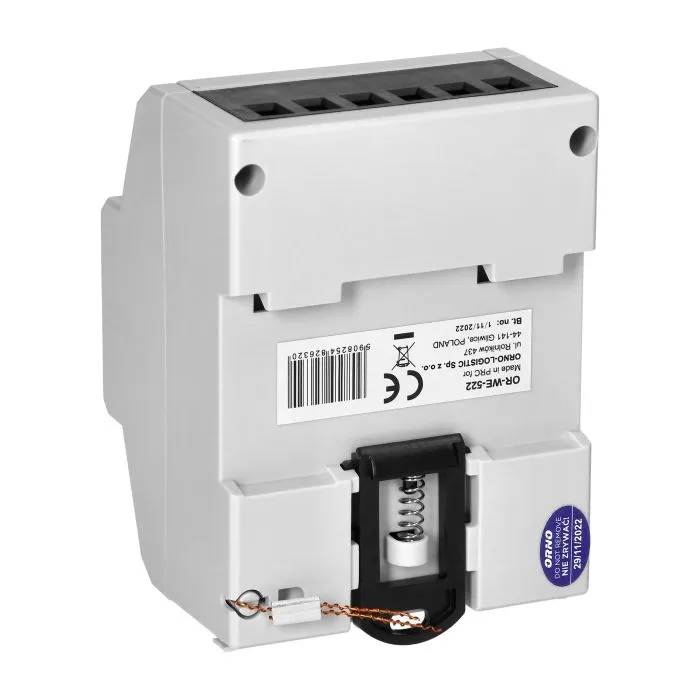 140807 - 1 phase electricity consumption indicator, 80A, 5 modules, DIN TH-35mm