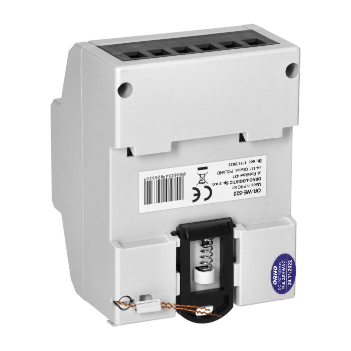 140807 - 1 phase electricity consumption indicator, 80A, 5 modules, DIN TH-35mm