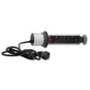141143 - Pop up desk socket ⌀6cm with 1.8m cable, Schuko 3 x 230V AC/16A; 3680W; IP20; cabel lenght 1.8m, for use in furniture, silver